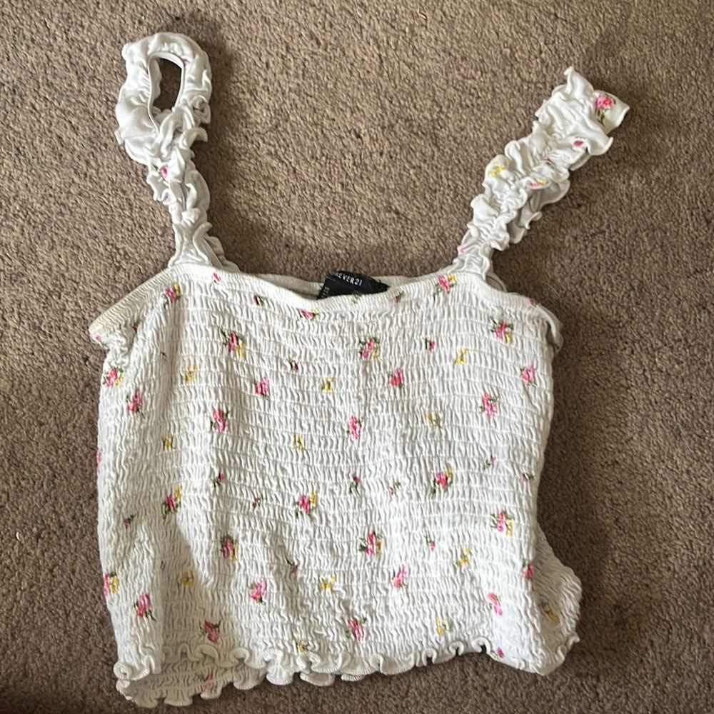 Floral Print Cropped Tanktop